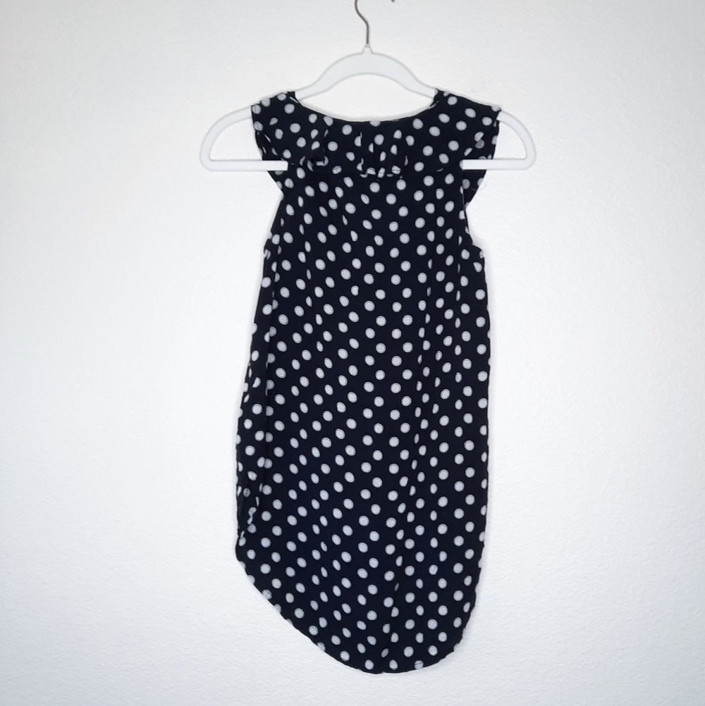Anthropologie Maeve Black Dottie Ruffled Top 2 - Picture 5 of 8